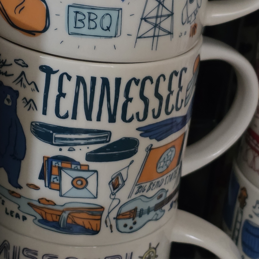 Starbucks Tennessee Mug - White and Blue Design